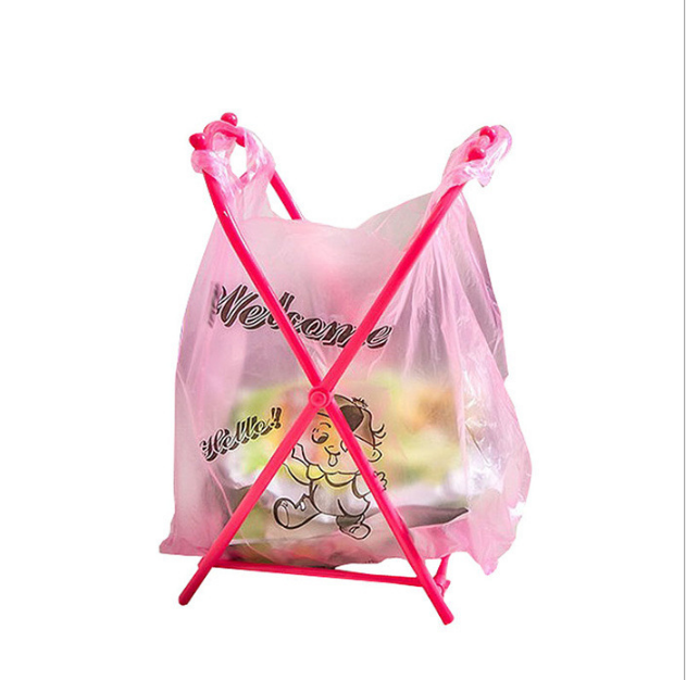 便捷支撑架简易可折叠垃圾袋挂架手提袋支架厨房落地垃圾架收纳架产品图