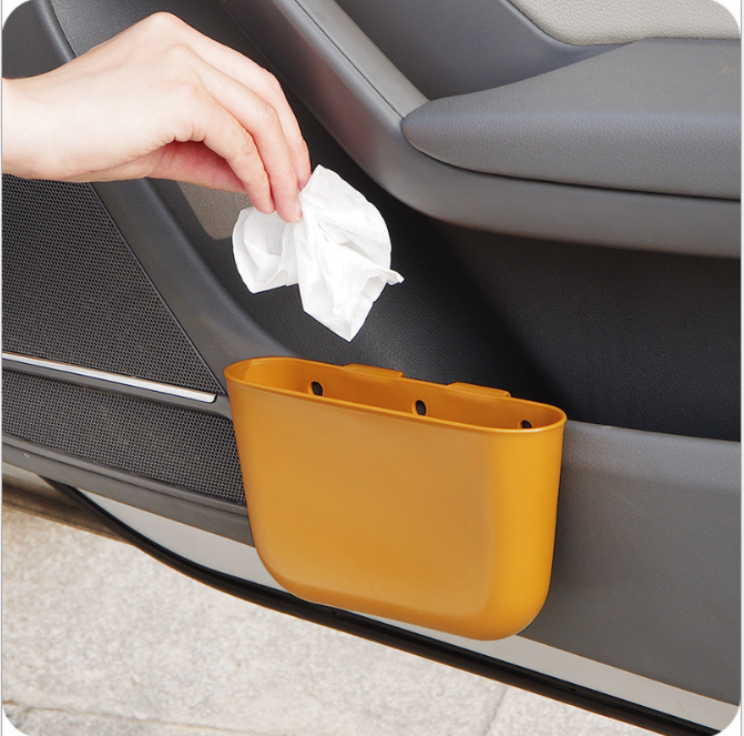 Creative car supplies In-car hanging trash bin In-car storage box Small dumpster for cars
