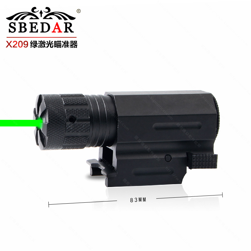Hang the green laser sight under 20mm wide full figure
