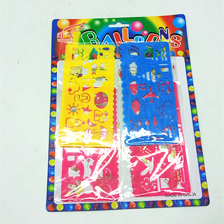 卡通画板儿童绘画模板 新款4片手工卡通多功能画具 学生绘画用品