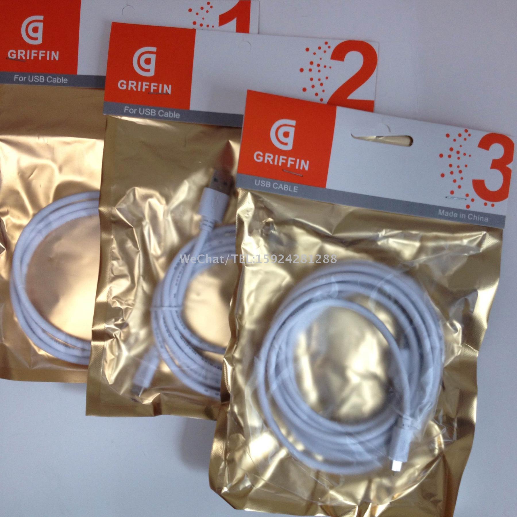 格里芬griffin安卓V8苹果通用数据线 123米充电线