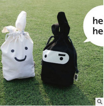 忍者兔子可爱布艺收纳袋 束口收纳袋 杂物袋日用整理袋 30g