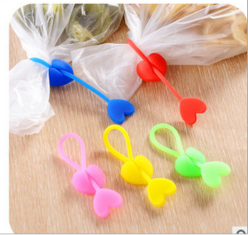 Home products colorful love environmental protection silicone binding tape Food bag binding mouth binding tape