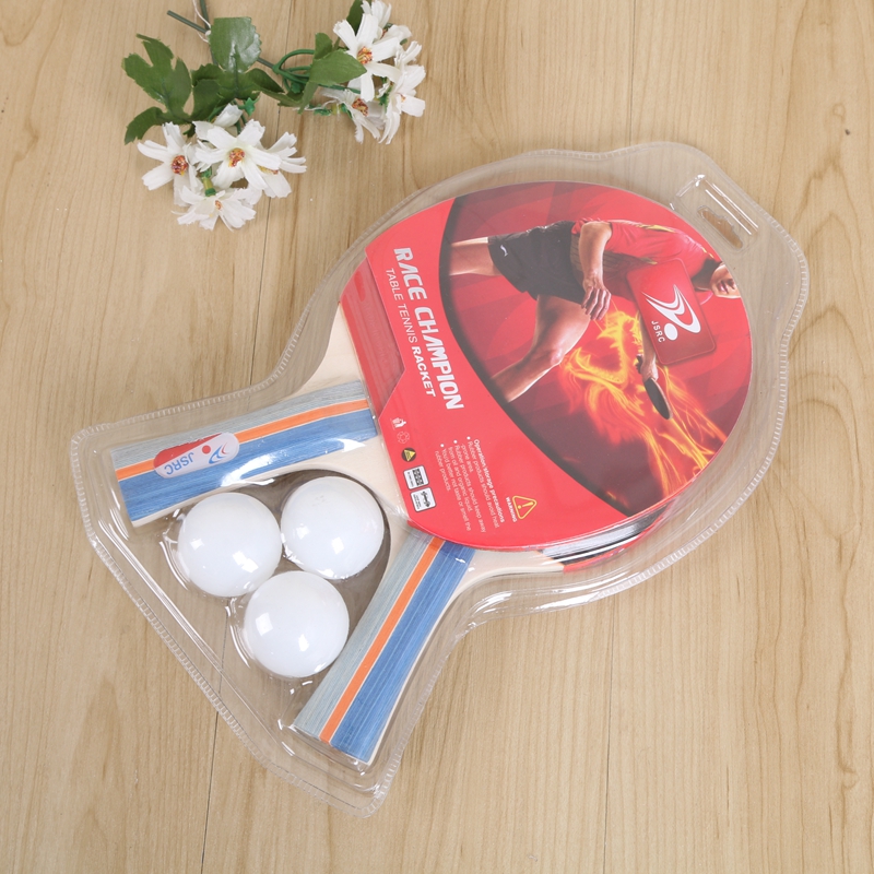 乒乓球拍高弹耐磨学生乒乓拍双拍3球2只装产品图