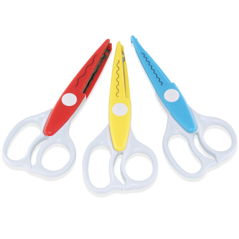 Penghao Safety Scissors, student art scissors, Children's handmade lace Scissors, 6 inches details Picture
