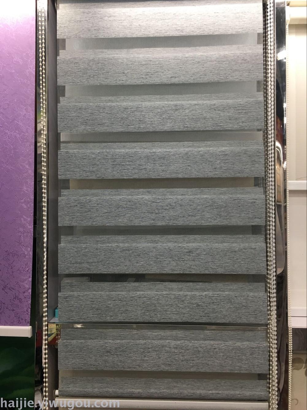 Korean soft gauze curtain louxie silk imitation hemp air waterproof office modern double curtain custom curtain finished products thumbnail