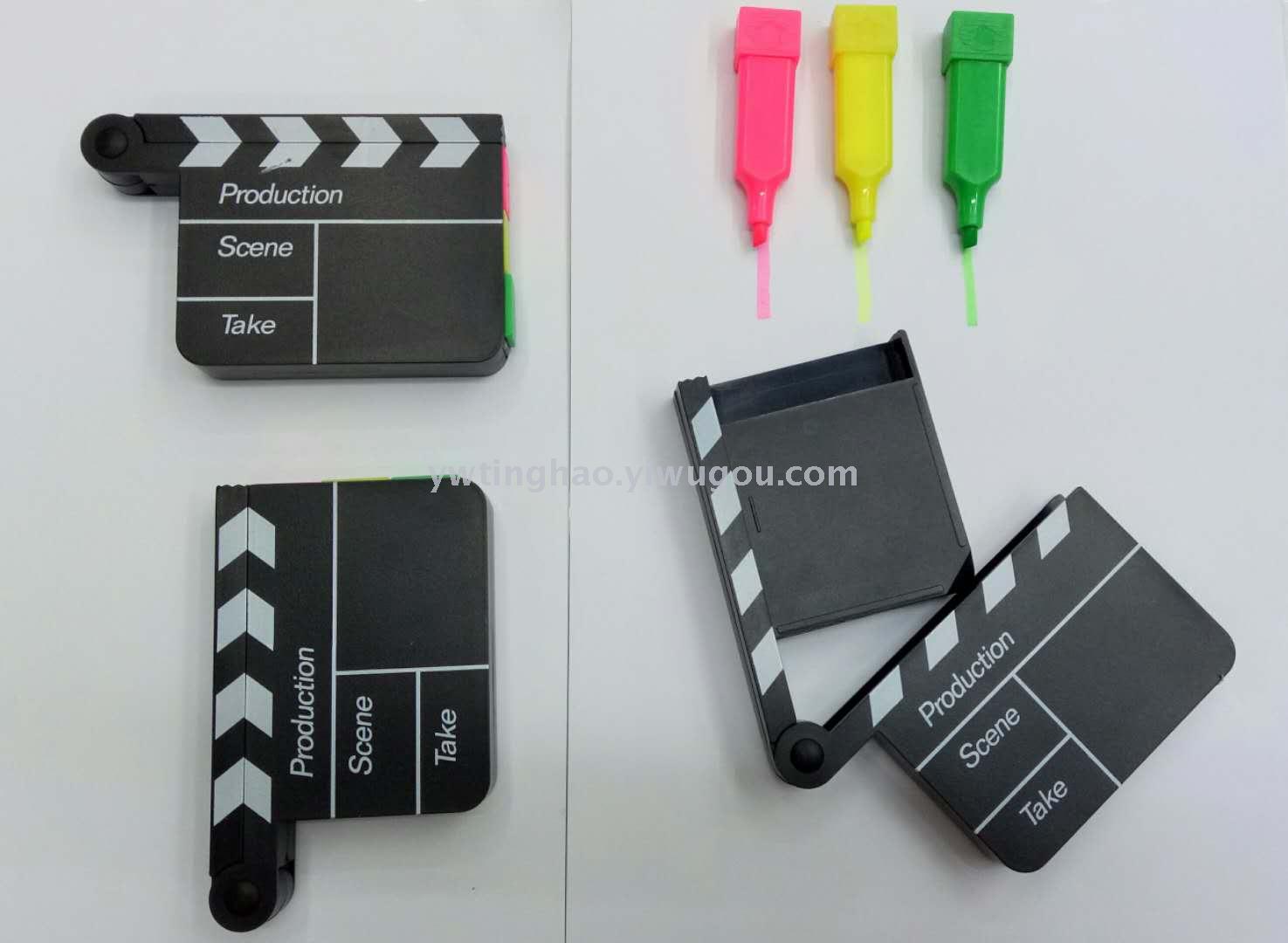 Highlighter Movie Shoot Highlighter Marker Three-Color Pen Application Scenario
