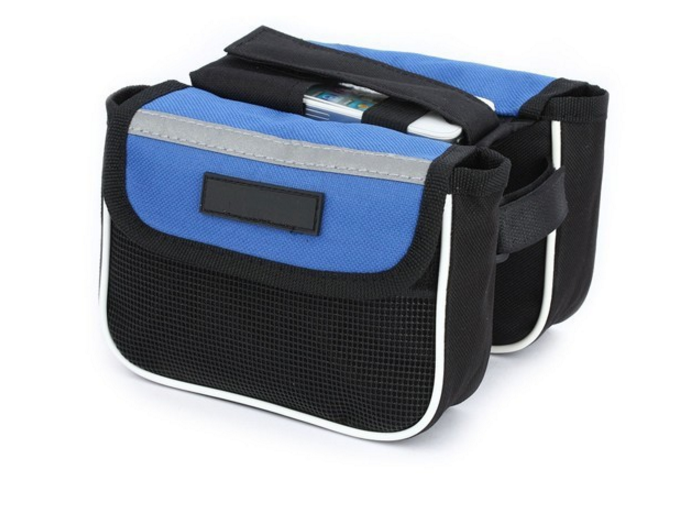 Bicycle bag, mountain bike three-in-one, saddle bag, front beam bag, upper pipe bag/Bicycle riding equipment set