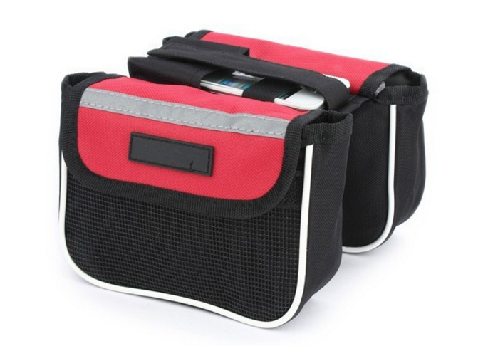 Bicycle bag, mountain bike three-in-one, saddle bag, front beam bag, upper pipe bag/Bicycle riding equipment set details Picture