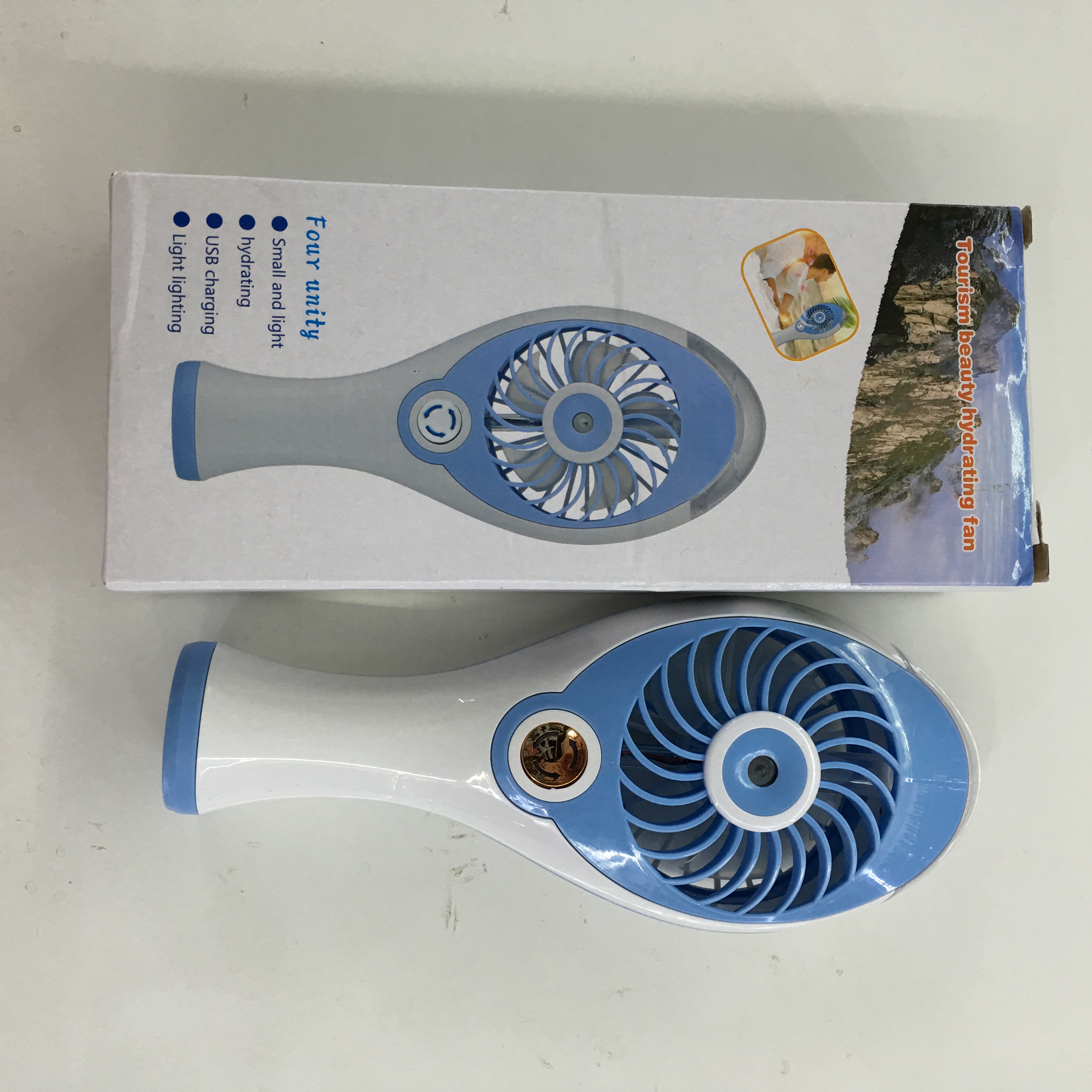 新款喷雾手持风扇 喷水USB迷你风扇 美容补水充电风扇批发细节图