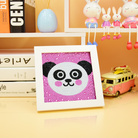儿童益智手工制作DIY大小钻满钻亮钻带框卡通熊猫文具亲子礼物