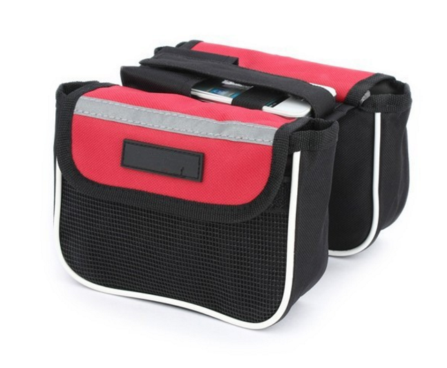 Bicycle bag, mountain bike three-in-one, saddle bag, front beam bag, upper pipe bag/Bicycle riding equipment set Specification image