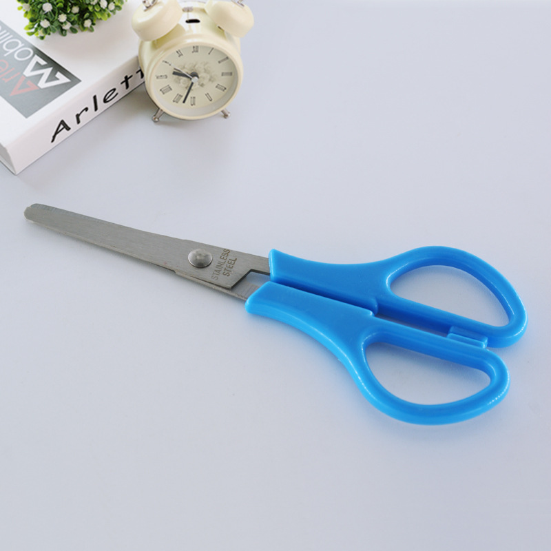 Penghao student paper-cutting handcrafted stainless steel scissors, medium-sized office paper-cutting knives details Picture