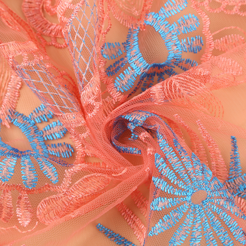 Jh197# Colorful Geometric Pattern Full Of Water-Soluble Embroidery Lace details Picture