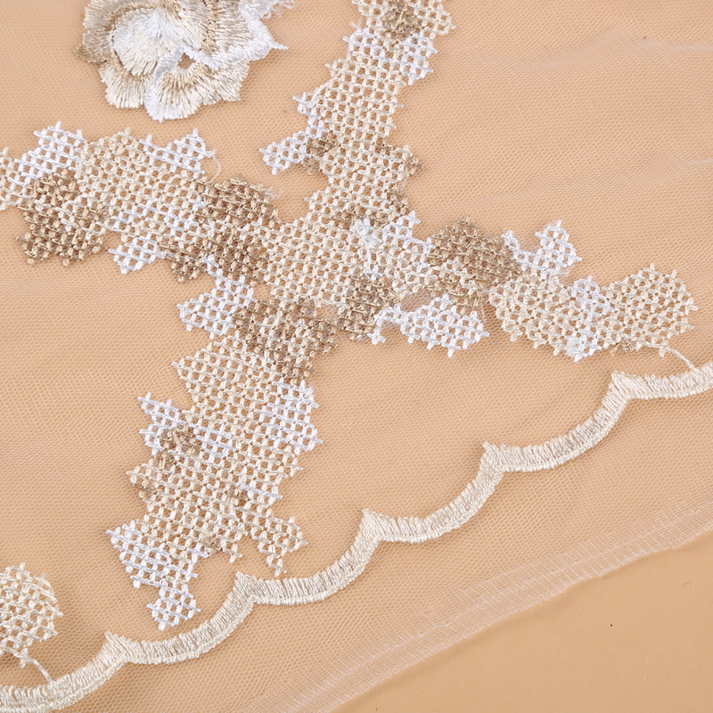 Beautiful Contrast Translucent Full Width Water Soluble Embroidery Lace Pingyang Liyuan Lace Ribbon Produced details Picture