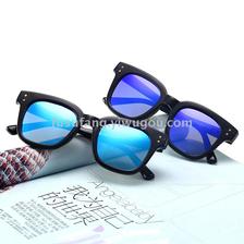 现货欧美时尚太阳镜 平板米钉眼镜 复古太阳眼镜 6810