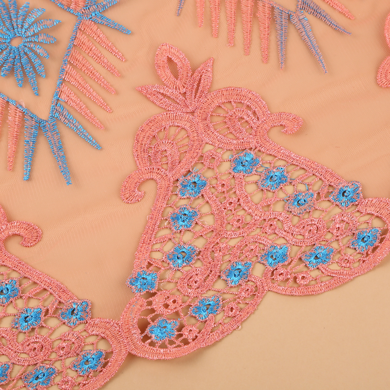Jh197# Colorful Geometric Pattern Full Of Water-Soluble Embroidery Lace Specification drawing