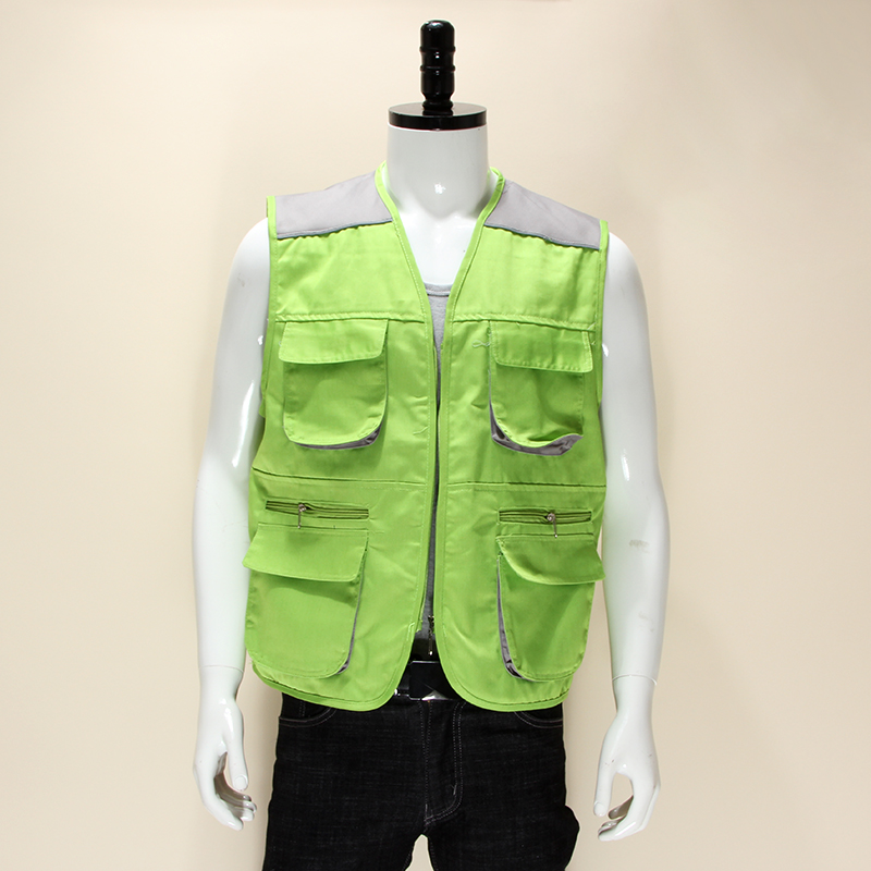 Haoen shirt multi - pocket matching color casual waistcoat work clothes auto repair welder thickened teryl-cotton wear thumbnail