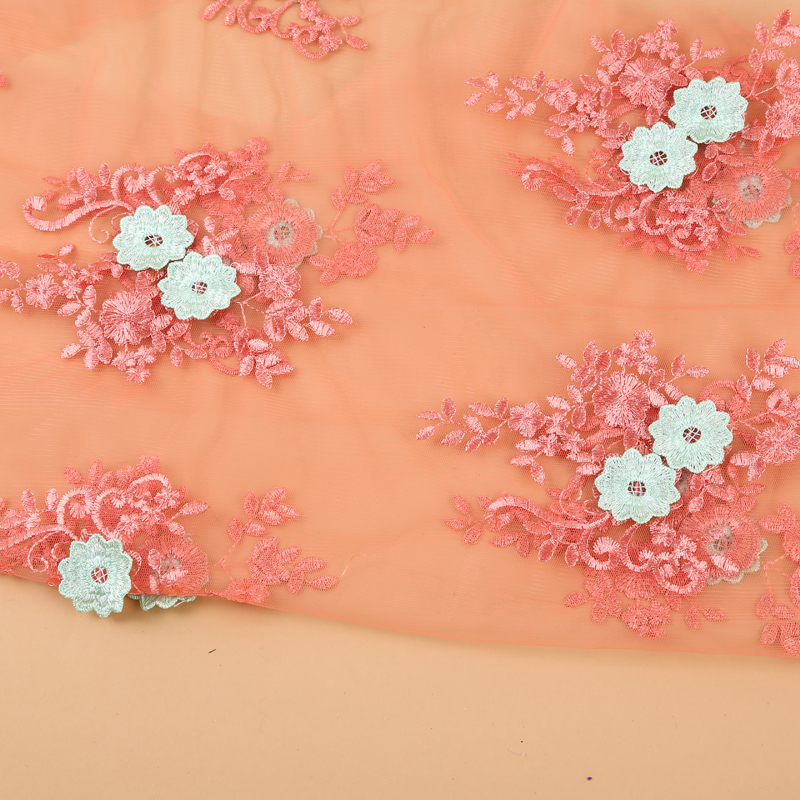 Manufacturers Stock Two Color Pattern Translucent Full Water Soluble Embroidery Lace