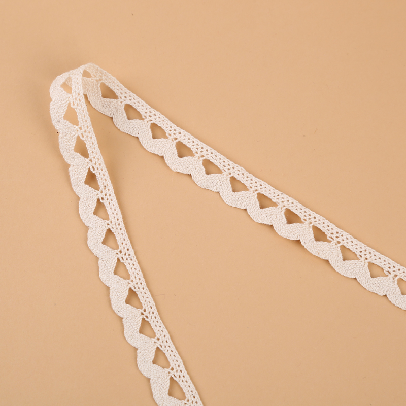 Beige 1.5Cm Wide Specification Single Row Mesh Hollowed-Out Lace Garment Garment Handmade Diy Accessories details Picture