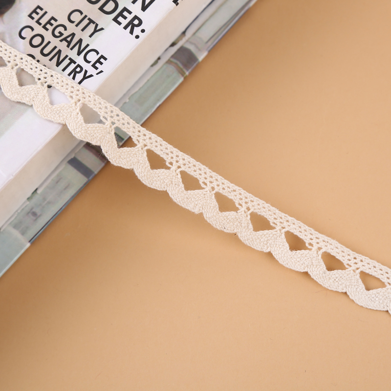 Beige 1.5Cm Wide Specification Single Row Mesh Hollowed-Out Lace Garment Garment Handmade Diy Accessories