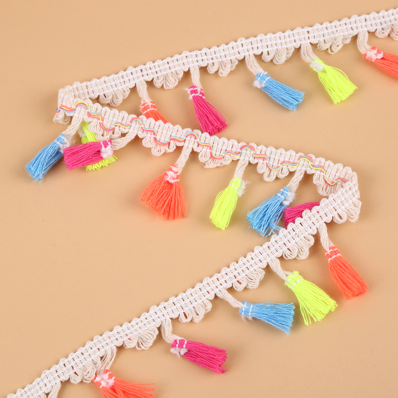 Manufacturers Direct Unilateral Multi-Color Fringe Row Lace Garment Garment Handmade Diy Accessories Specification drawing