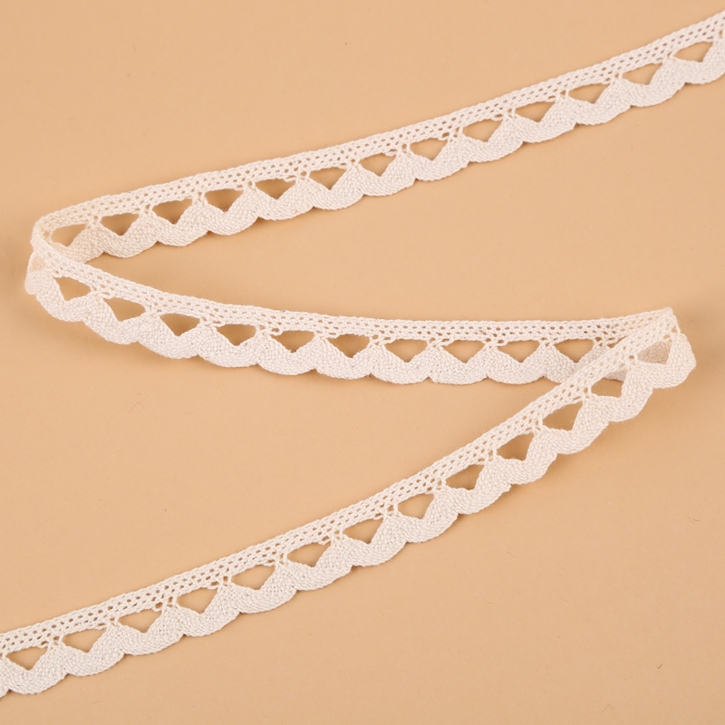 Beige 1.5Cm Wide Specification Single Row Mesh Hollowed-Out Lace Garment Garment Handmade Diy Accessories Specification drawing