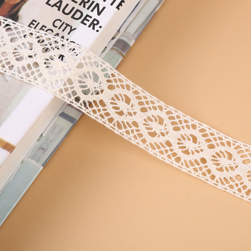 Pure Cotton Hollow Mesh Hat Garment Accessories Lace 3 Cm Wide Specification Solid Color Cotton Lace
