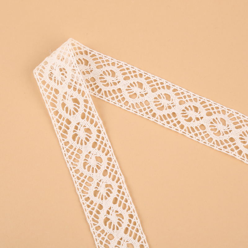 Pure Cotton Hollow Mesh Hat Garment Accessories Lace 3 Cm Wide Specification Solid Color Cotton Lace Specification drawing