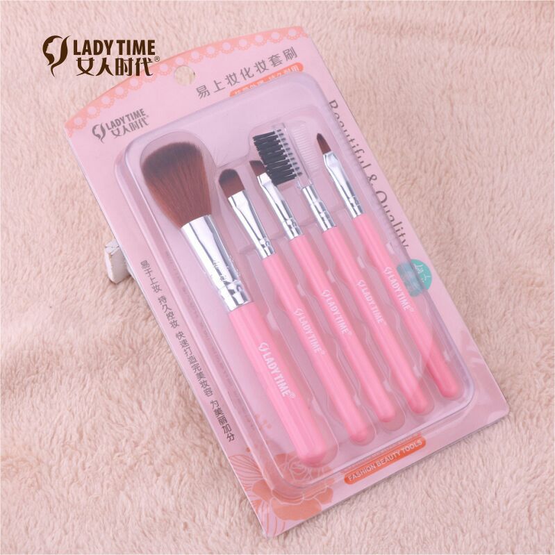 女人时代化妆刷5件套 粉底刷高光刷眼影刷腮红刷鼻影刷散粉刷产品图