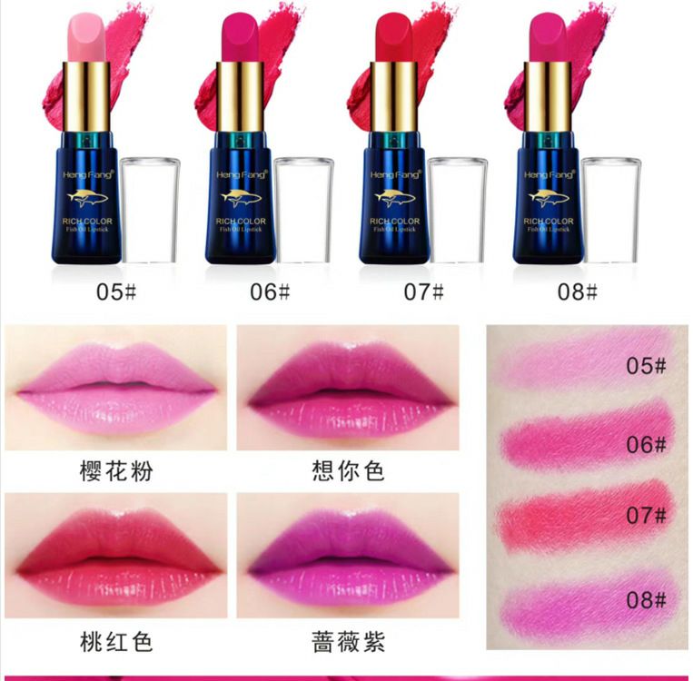Hengfang Deep Sea Fish Oil Luxury Nourishing Hydrating Lipstick, Moisturizing Lipstick, Matte Lipstick, Lip Gloss, Biting Lip Makeup H9320 Specification image