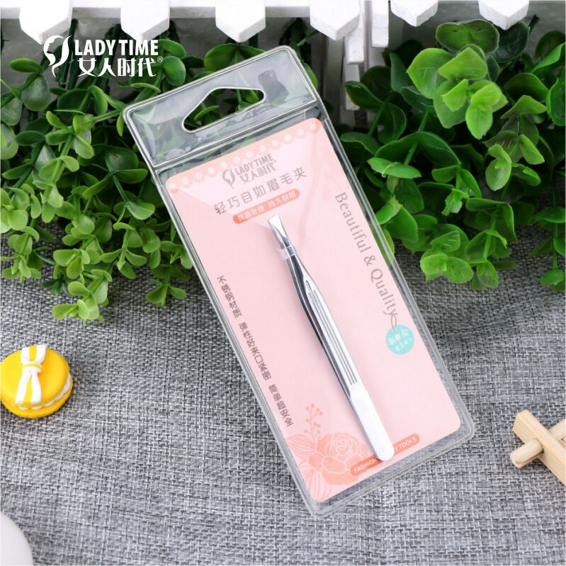 Keli Products: Women's Era Eyebrow Tweezers, Eyebrow Tweezers, slanted Eyebrow Tweezers, Eyebrow plucking Tweezers, slanted Angle Specification image