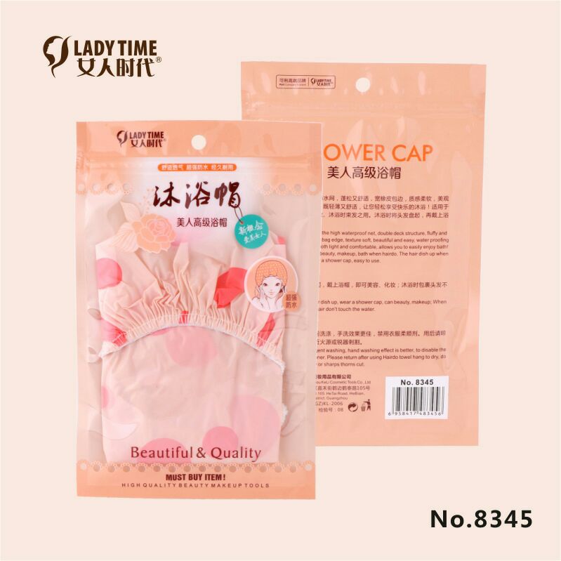 Women's era waterproof shower cap, bath cap, dry hair cap, waterproof thickened shower cap with head cover