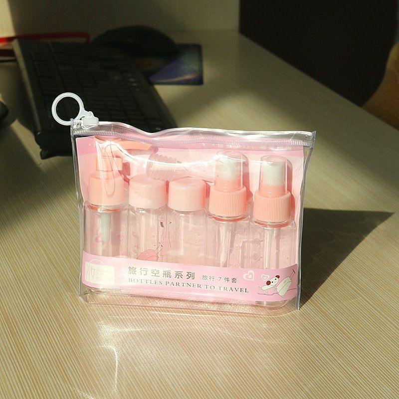 Hot Travel Empty Bottle 7-Piece Set Portable Cosmetic Bottle Set 7-Piece Set details Picture