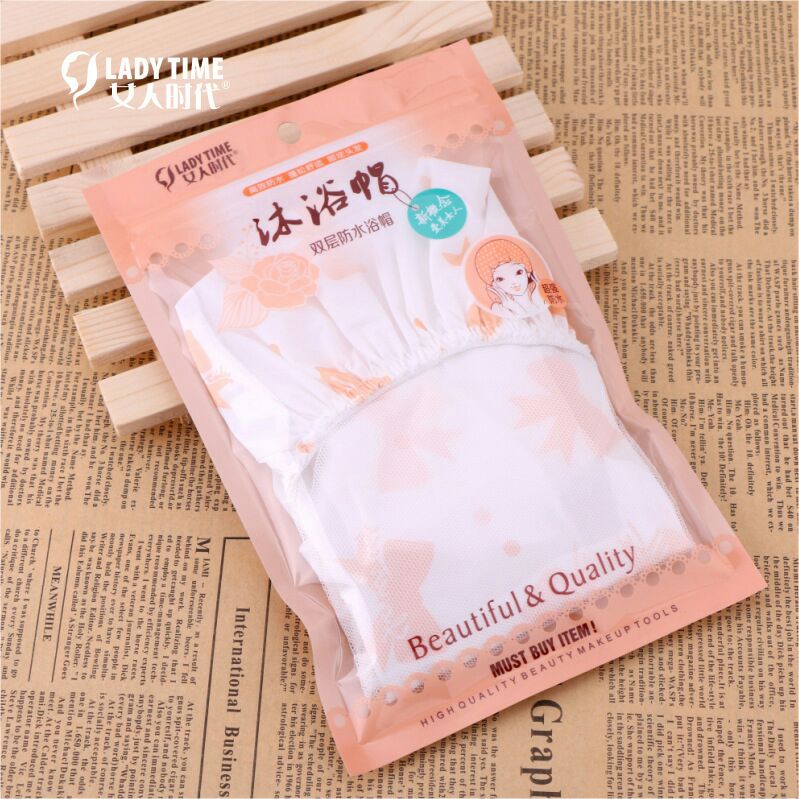 Women's era waterproof shower cap, bath cap, dry hair cap, waterproof thickened shower cap with head cover Specification image