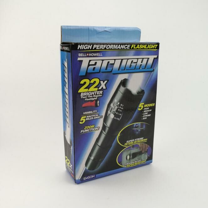 LED强光伸缩调焦充电手电筒TacLight手电筒LED