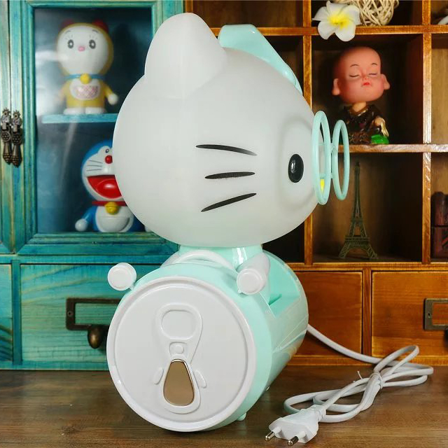 Cartoon cute can KT cat touch plug-in desk lamp, dormitory bedroom bedside table, small night light with adjustable brightness details Picture