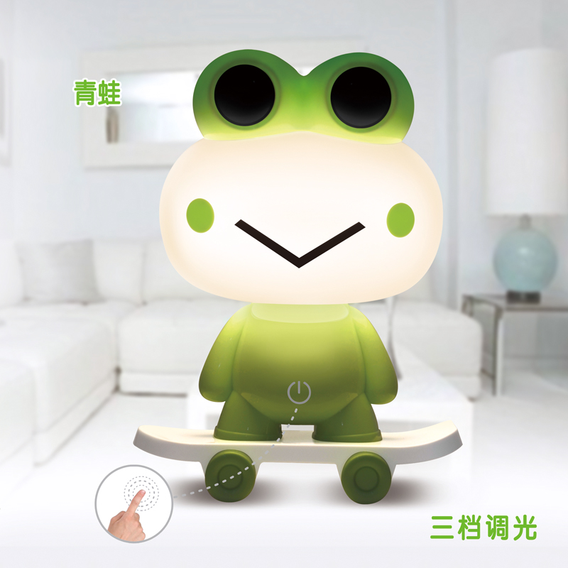 Cartoon touch led skateboard desk lamp with adjustable brightness in 3 levels, night light, Dr. Katon Bear bedroom bedside lamp Specification image
