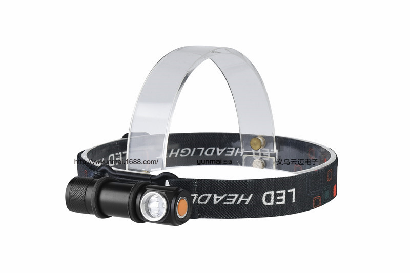 XPE强光头灯 内置14500电池手电筒 可拆卸头灯产品图