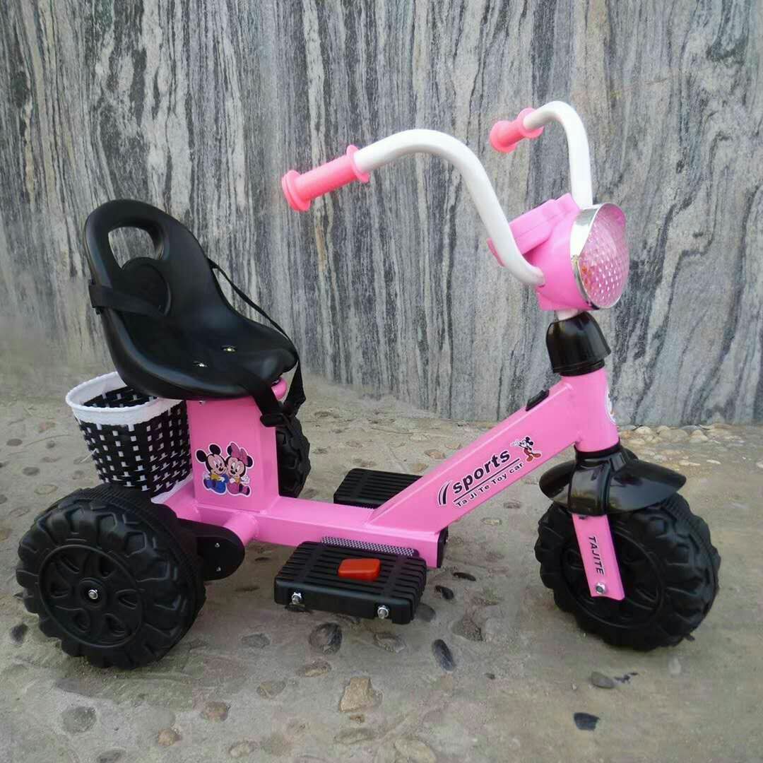 Children's electric car inflatable wheel flash music