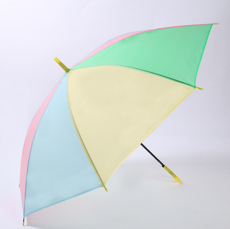 Rainbow watermelon eco-friendly umbrella, outdoor portable straight pole umbrella, UV protection sunshade umbrella, wholesale of all-weather umbrellas details Picture