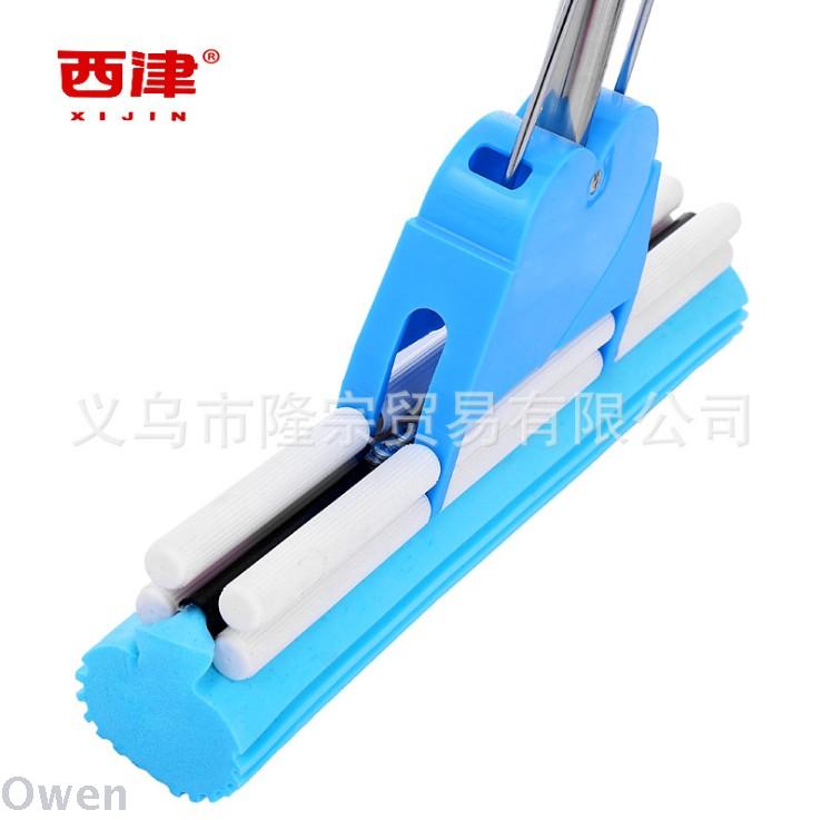 Xijin 308 mop New blue reinforced stainless steel double row roller telescopic rubber wool absorbent mop Specification drawing