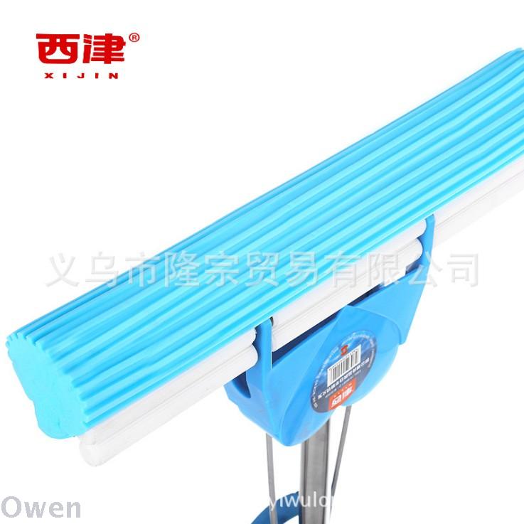 Xijin 308 mop New blue reinforced stainless steel double row roller telescopic rubber wool absorbent mop details Picture