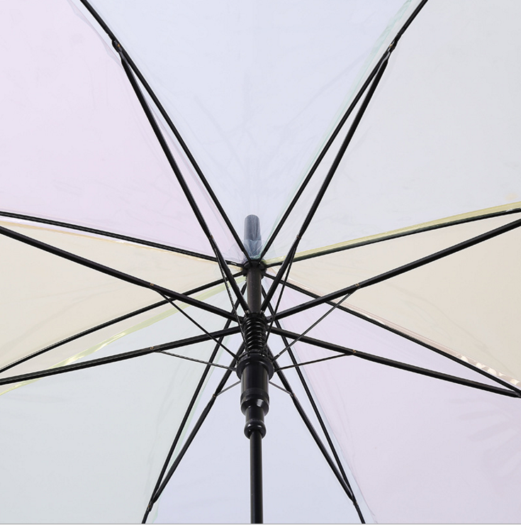 Straight-pole umbrellas, fashionable and simple, transparent umbrellas, UV-protective sunshades, in stock for wholesale Specification image