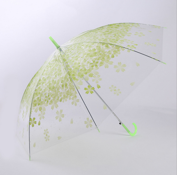 Fashionable transparent cherry blossom umbrella outdoor sunshade umbrella UV protection umbrella fresh and clean Application Scenario