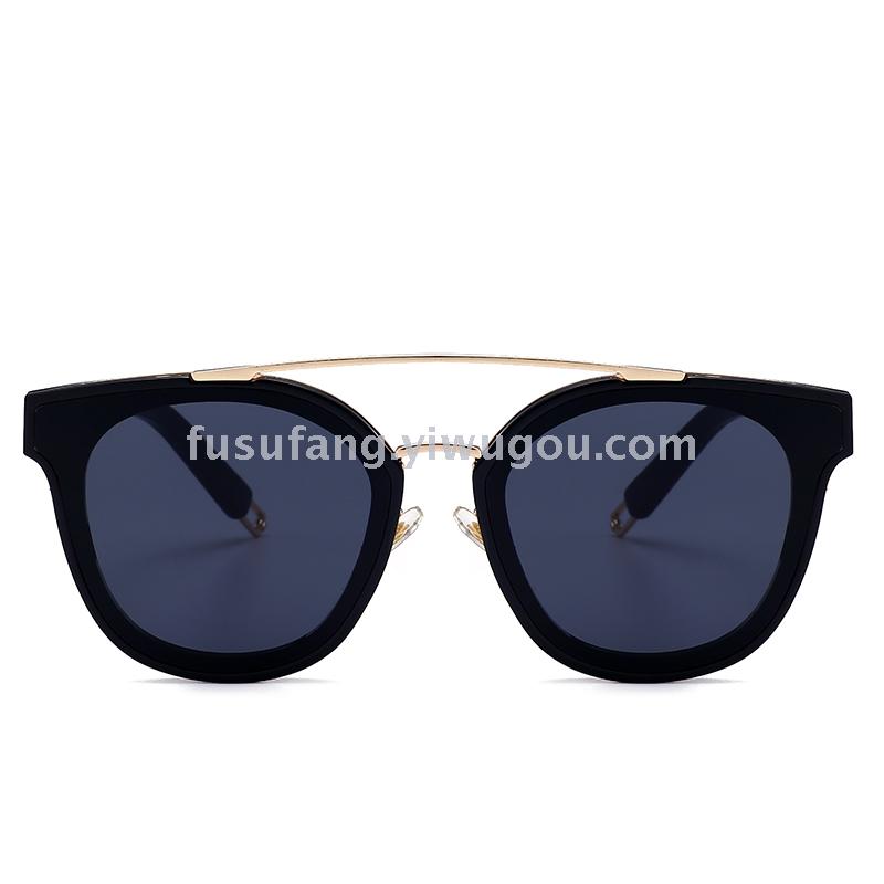 现货欧美时尚太阳镜 复古平板眼镜 金属脚太阳眼镜 6873产品图