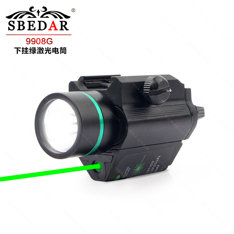 Hang a green laser LED torch under the scope