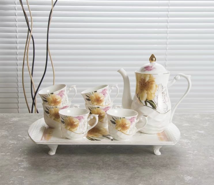 Jungong ceramic water grain kettle cold kettle set gift tea set wholesale thumbnail