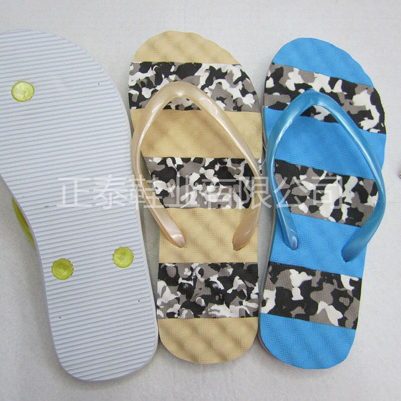 EVA color-blocked camouflage massage flip-flops are available details Picture