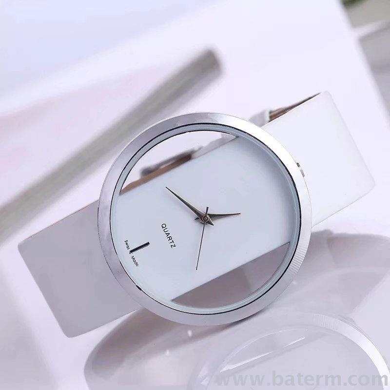 Aliexpress's best-selling, fashionable, simple and classic skeletonized leather strap women's fashion watch details Picture